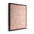 Retro Floral - Pink and Cream Framed Canvas Print Gallery Image 2
