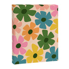 Retro Flower - Big Daisy Cream background Canvas Print Gallery Image 8