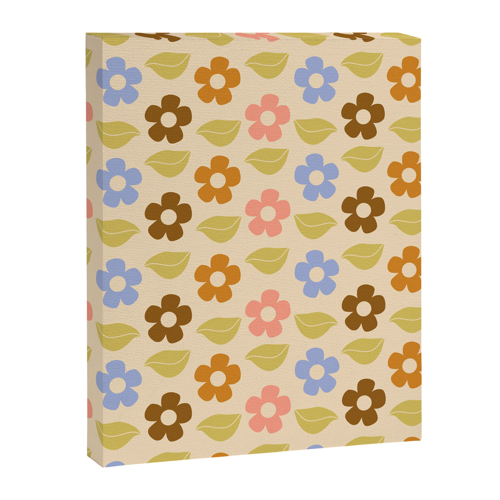 Retro Flower Vibe - Vintage Colors  Canvas Print Gallery Image 8