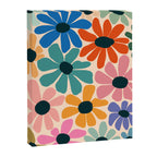 Retro Fun Floral - Rainbow color Canvas Print Gallery Image 6