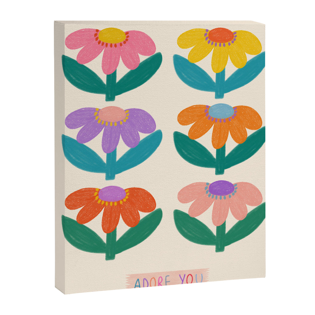 Retro Fun Flower - Adore You  Canvas Print Gallery Image 8
