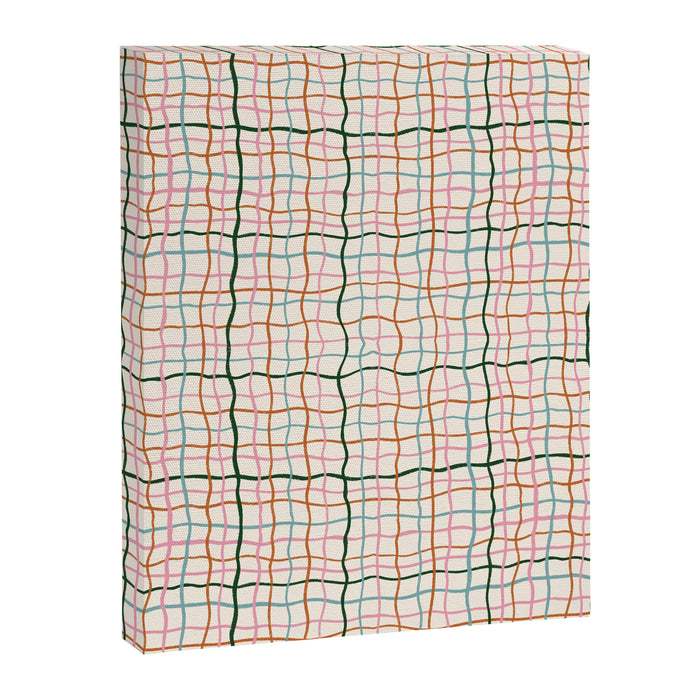 Retro Gingham - Pastel Colors  Canvas Print Gallery Image 1