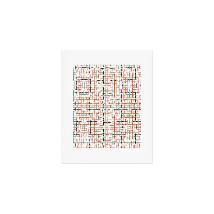 Retro Gingham - Pastel Colors  Art Print Gallery Image 1