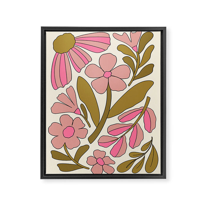 Retro Groovy - 70s style Framed Canvas Print Gallery Image 1