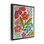 Retro Groovy Floral Art Print Framed Canvas Print Gallery Image 2