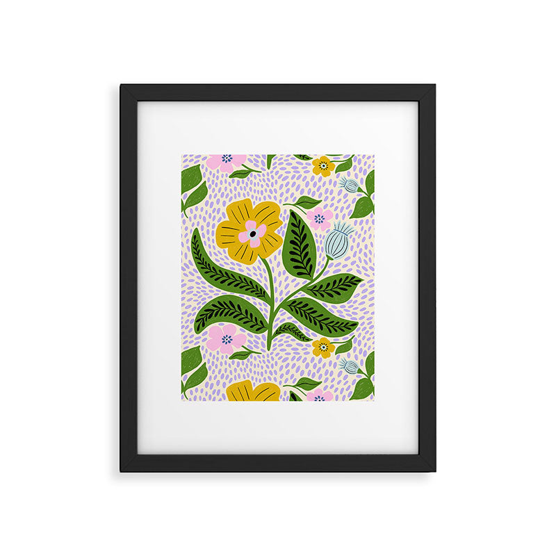 Retro Groovy Flower  Framed Art Print Gallery Image 6