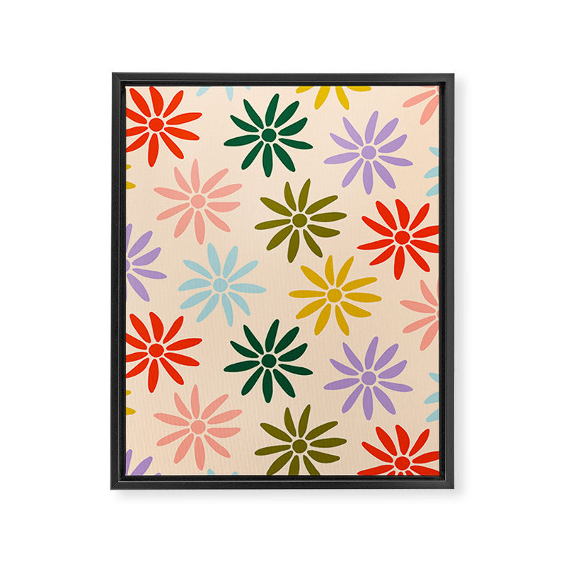 Retro Groovy Sun  Framed Canvas Print Gallery Image 8