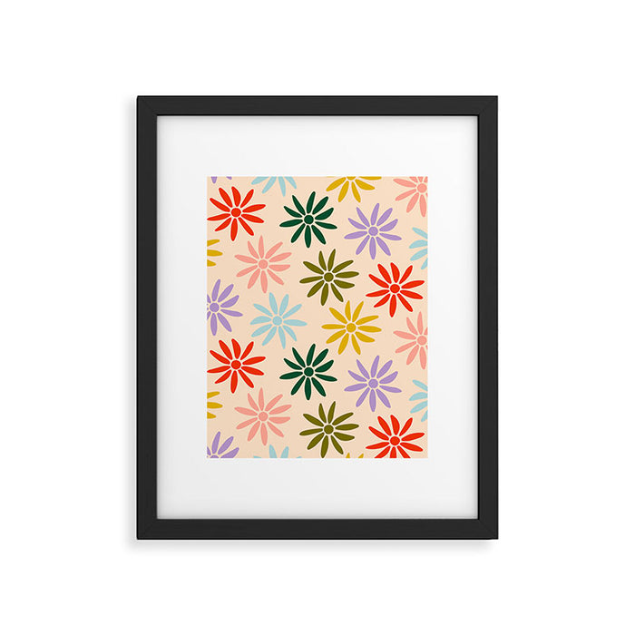 Retro Groovy Sun  Framed Art Print Gallery Image 1