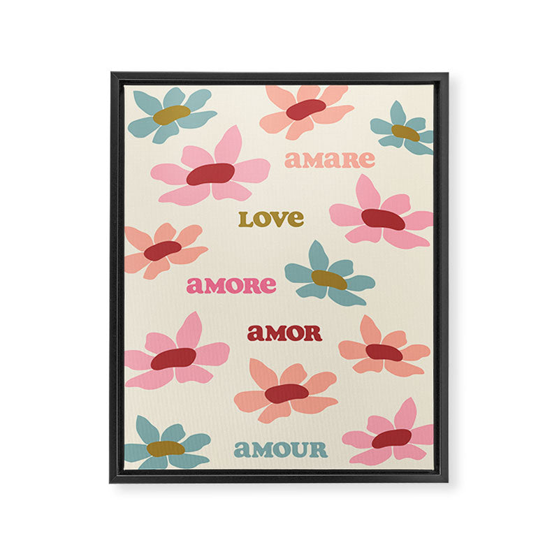 Retro Love Art Print  Framed Canvas Print Gallery Image 6