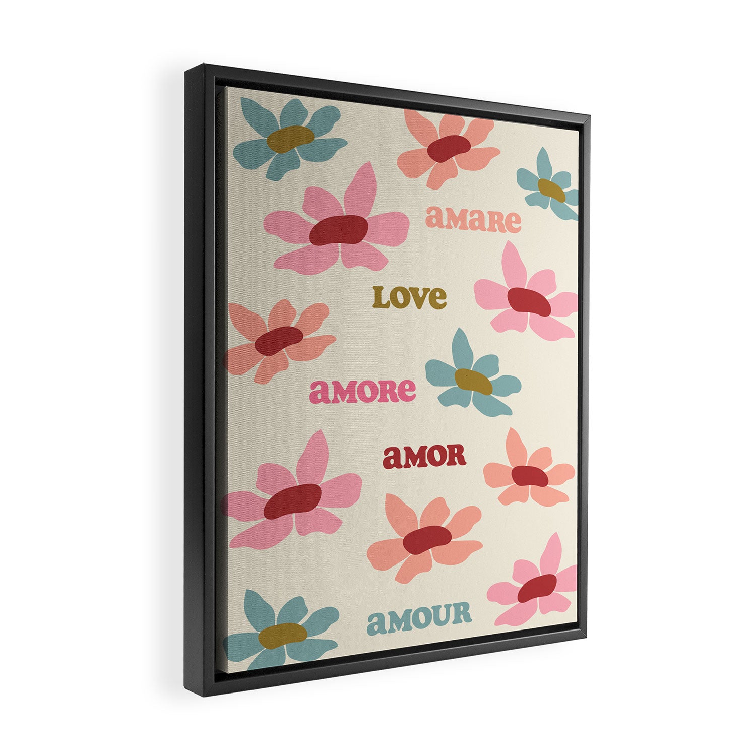Retro Love Art Print  Framed Canvas Print Gallery Image 2