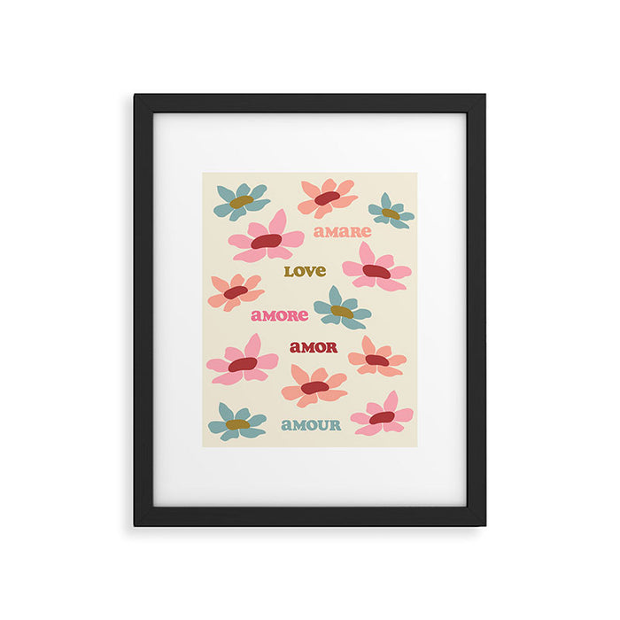 Retro Love Art Print  Framed Art Print Gallery Image 1