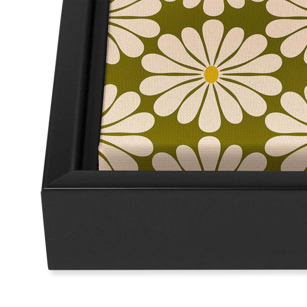 Retro Modern Daisy - 70s Framed Canvas Print Gallery Image 3