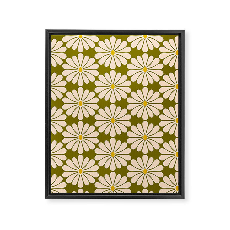 Retro Modern Daisy - 70s Framed Canvas Print Gallery Image 6