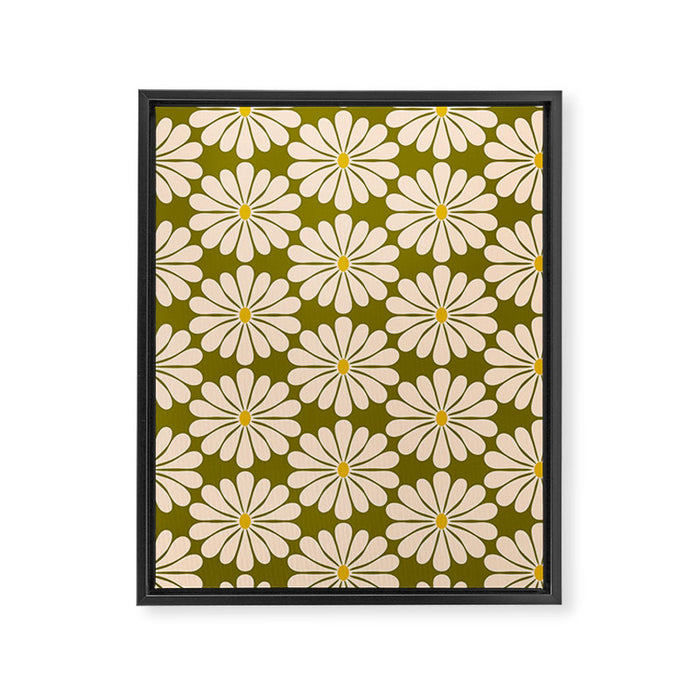 Retro Modern Daisy - 70s Framed Canvas Print Gallery Image 1