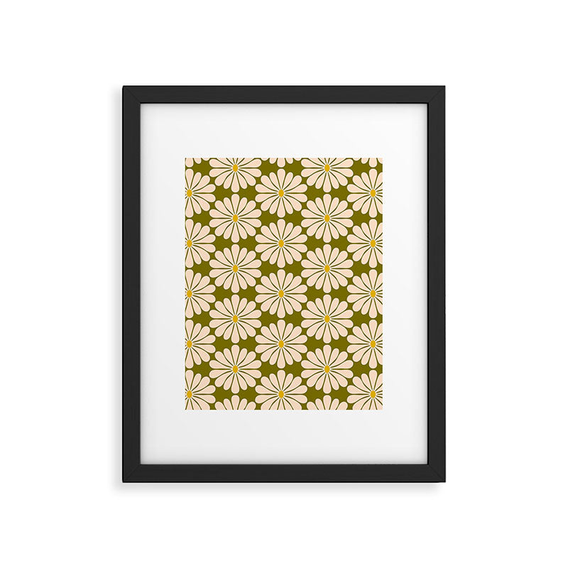 Retro Modern Daisy - 70s Framed Art Print Gallery Image 5