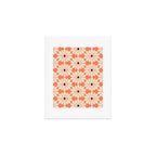 Retro Modern Daisy - Peach, Off-white and Black Art Print Gallery Image 1
