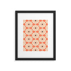 Retro Modern Daisy - Peach, Off-white and Black Framed Art Print Gallery Image 5