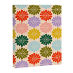Retro Modern Daisy - Rainbow  Canvas Print Gallery Image 6