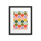 Retro Modern Daisy - Rainbow  Framed Art Print Gallery Image 5