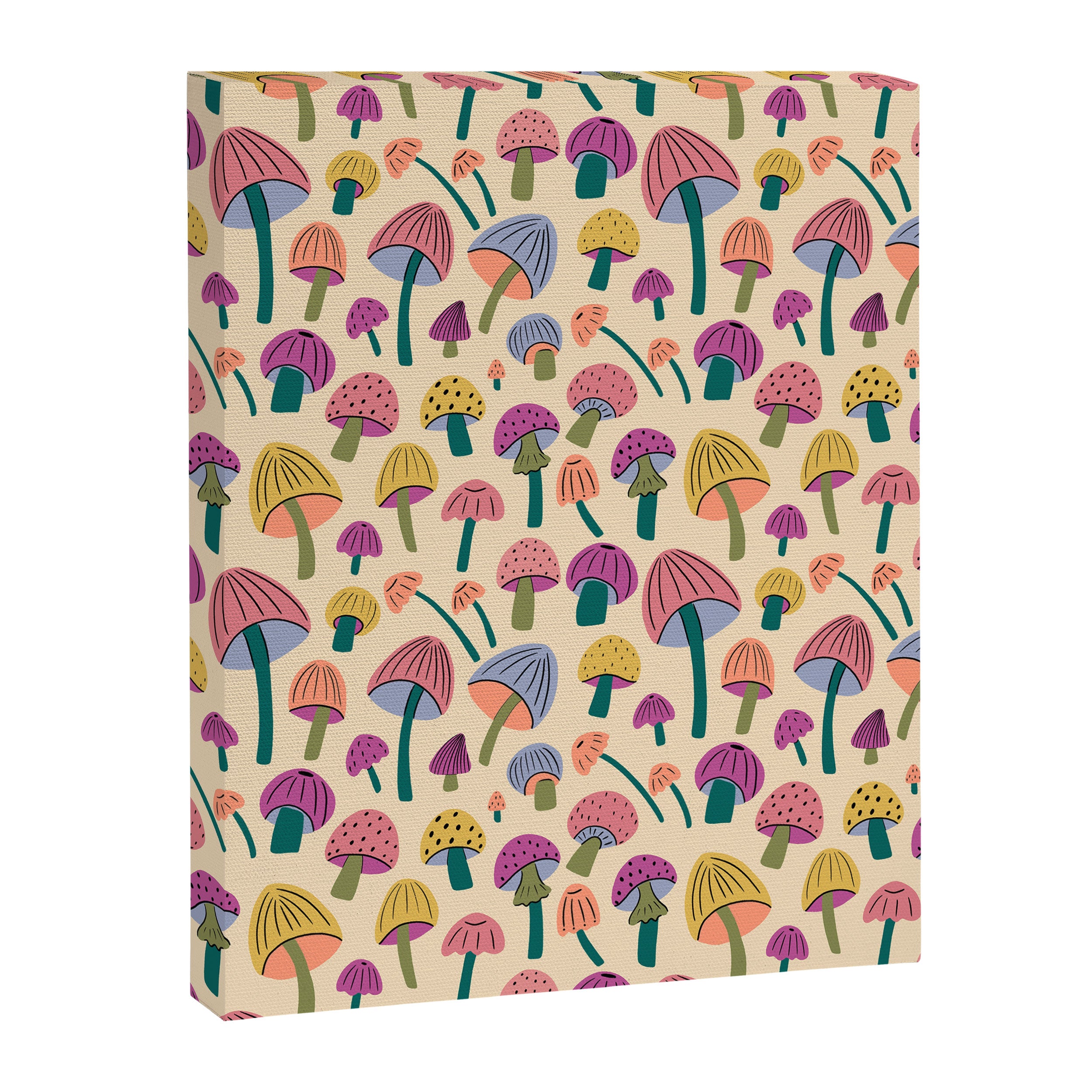 Retro Mushroom - pattern  Canvas Print Gallery Image 8