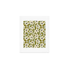 Retro Psychedelic Daisy Flower - Green Color Art Print Gallery Image 1