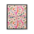 Retro Psychedelic Daisy Flower - Rainbow Color Framed Canvas Print Gallery Image 8