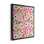 Retro Psychedelic Daisy Flower - Rainbow Color Framed Canvas Print Gallery Image 2