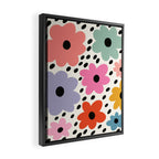 Retro Rainbow Daisy Framed Canvas Print Gallery Image 2
