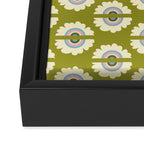 Retro Rainbow Flower Framed Canvas Print Gallery Image 3