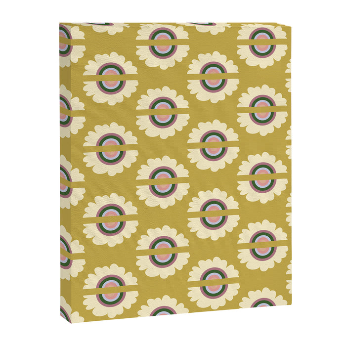Retro Rainbow Flower - Gold Canvas Print Gallery Image 1