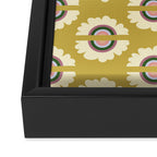 Retro Rainbow Flower - Gold Framed Canvas Print Gallery Image 3