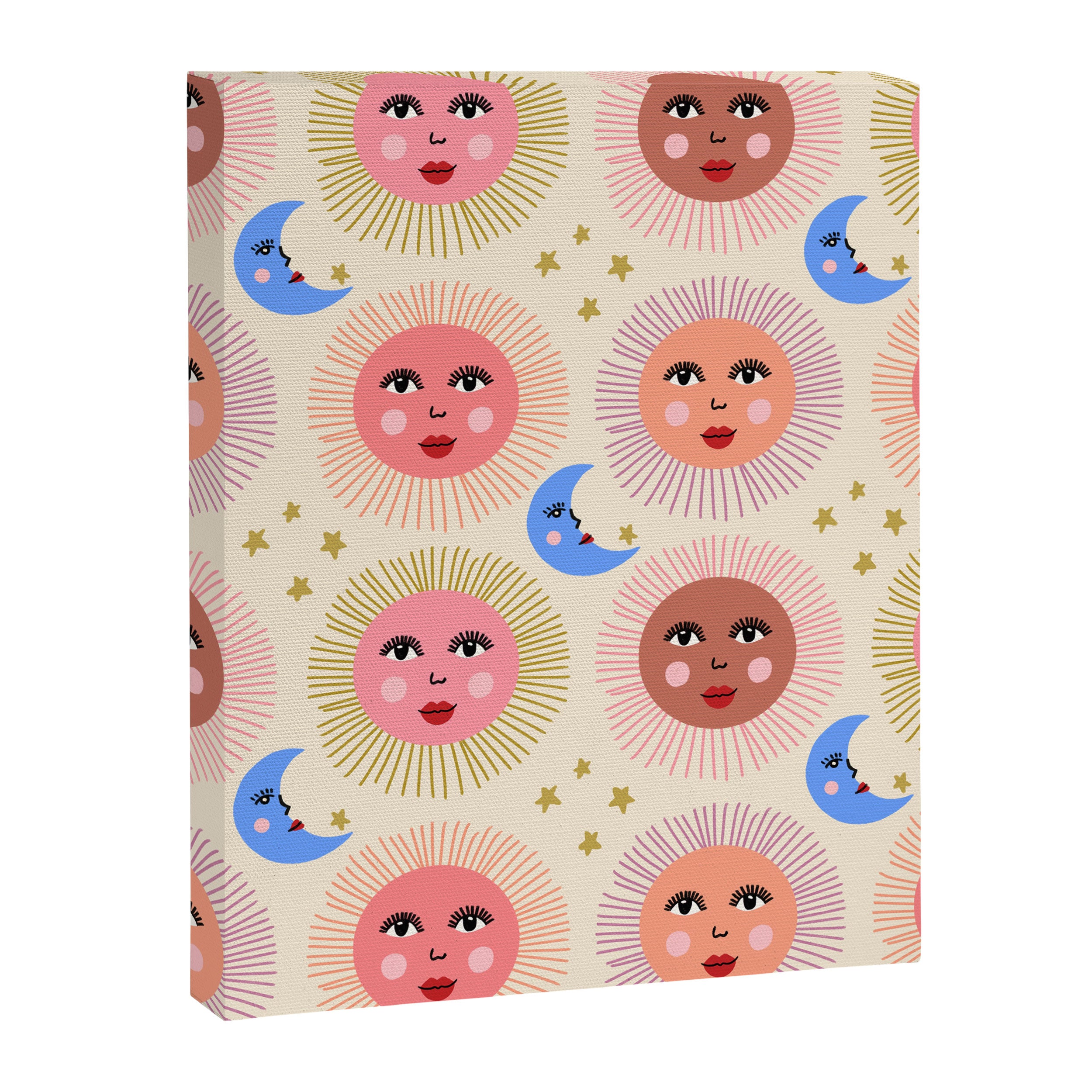 Retro Sun and Moon  Canvas Print Gallery Image 8