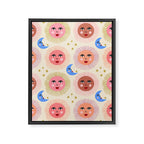 Retro Sun and Moon  Framed Canvas Print Gallery Image 8