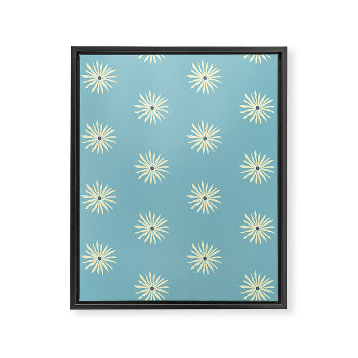 Retro Sun - Blue Sky Framed Canvas Print Gallery Image 1