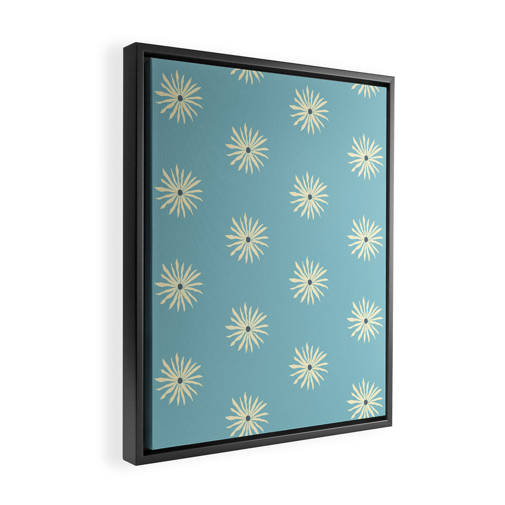 Retro Sun - Blue Sky Framed Canvas Print Gallery Image 2