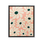 Retro Super Bloom - 70's Vibe Framed Canvas Print Gallery Image 6