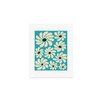 Retro Super Bloom - 70'S Vibe - Turquoise Art Print Gallery Image 1