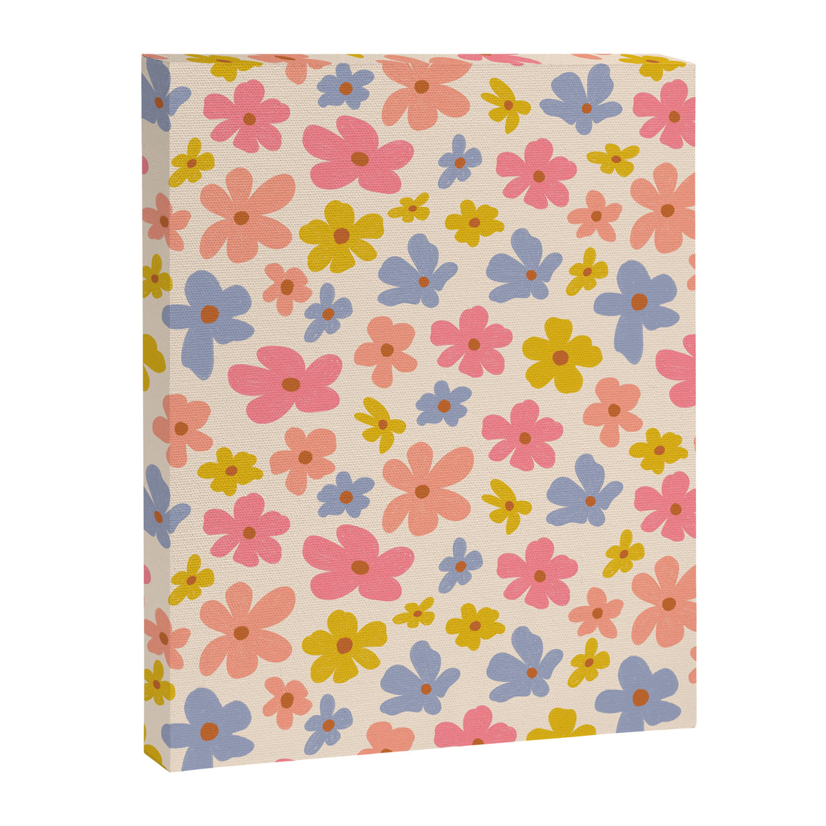 Retro vibe Small Daisies  Canvas Print Gallery Image 8