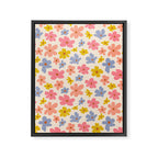 Retro vibe Small Daisies  Framed Canvas Print Gallery Image 8