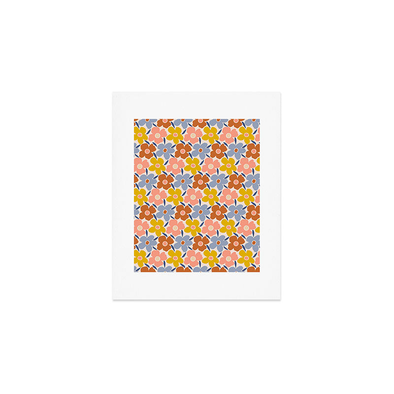 Retro Vintage Floral - 2  Art Print Gallery Image 1