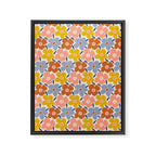 Retro Vintage Floral - 2  Framed Canvas Print Gallery Image 6