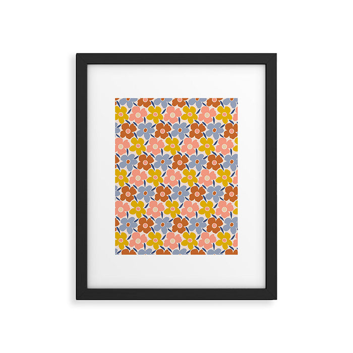 Retro Vintage Floral - 2  Framed Art Print Gallery Image 1