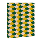 Scale Pattern / Art-deco - Green, Yellow and Cream Canvas Print Gallery Image 6