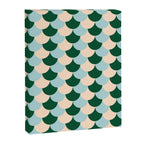 Scale Pattern / Art-deco - Light blue, Green and Cream Canvas Print Gallery Image 6