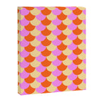 Scale Pattern / Art-deco - Pink, Orange, Cream Canvas Print Gallery Image 6
