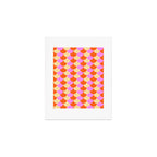 Scale Pattern / Art-deco - Pink, Orange, Cream Art Print Gallery Image 1
