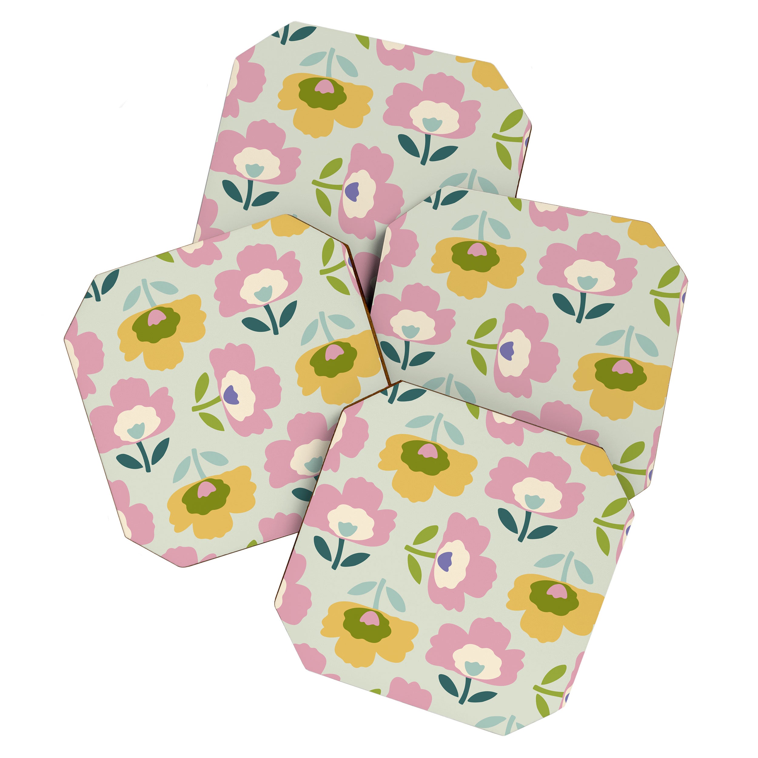 Scandinavian Floral  Coaster Gallery Image 1