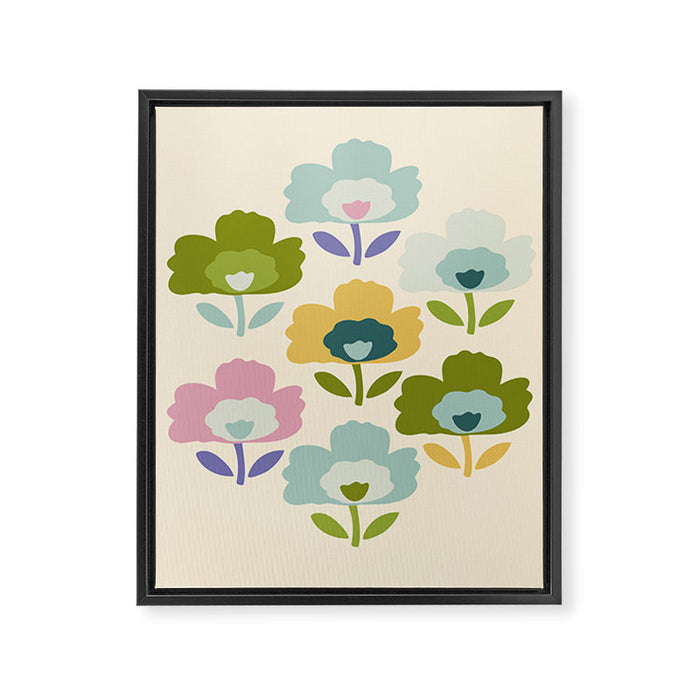 Scandinavian Floral  Framed Canvas Print Gallery Image 1