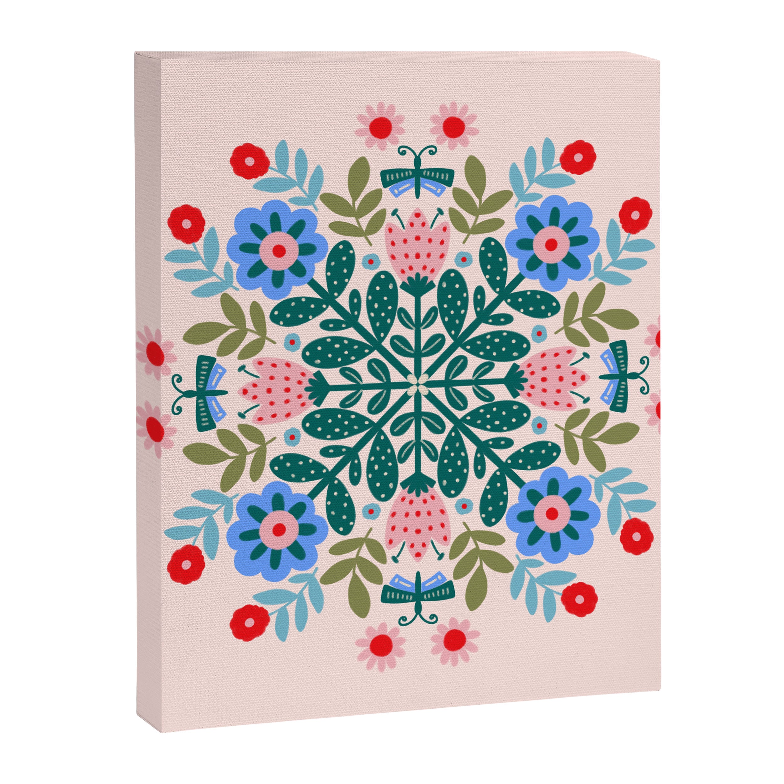 Scandinavian Folk Art Mandala  Canvas Print Gallery Image 6