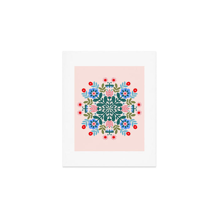 Scandinavian Folk Art Mandala  Art Print Gallery Image 1